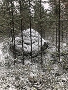 Vielä pääsee hyvin liikkumaan, lunta ei liikaa. Kiven lähelle on suunnitteilla RR-rasti.