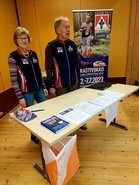 Naisten messut adventtina, Taina ja Jarmo Minnan kanssa tutuissa hommissa, kertomassa Rastiviikkoon liittyvistä asioista.