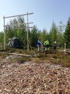 Maaliporttia syntyy kilpailukeskuksessa.