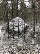 Vielä pääsee hyvin liikkumaan, lunta ei liikaa. Kiven lähelle on suunnitteilla RR-rasti.