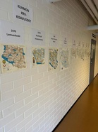 Kuhmon KRV-vuodet näyttelyssä kisakeskuksen infossa KAO:lla.